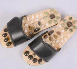 Decor Gesundheits- Und Entspannungstools-Akupunktur-Fußmassage-Hausschuhe - Gänseeier-Steintherapie-Hausschuhe