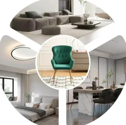 Comfort u0026 Style Möbel-Akzentstuhl aus Samt – Moderne, elegante Wohnzimmermöbel