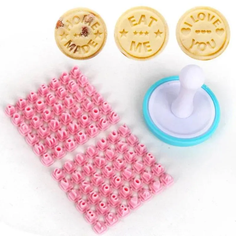 Tom Küche & Esszimmer-Alphabet-Plätzchen-Stempel-Set, lustige Backformen für kreative Dekoration