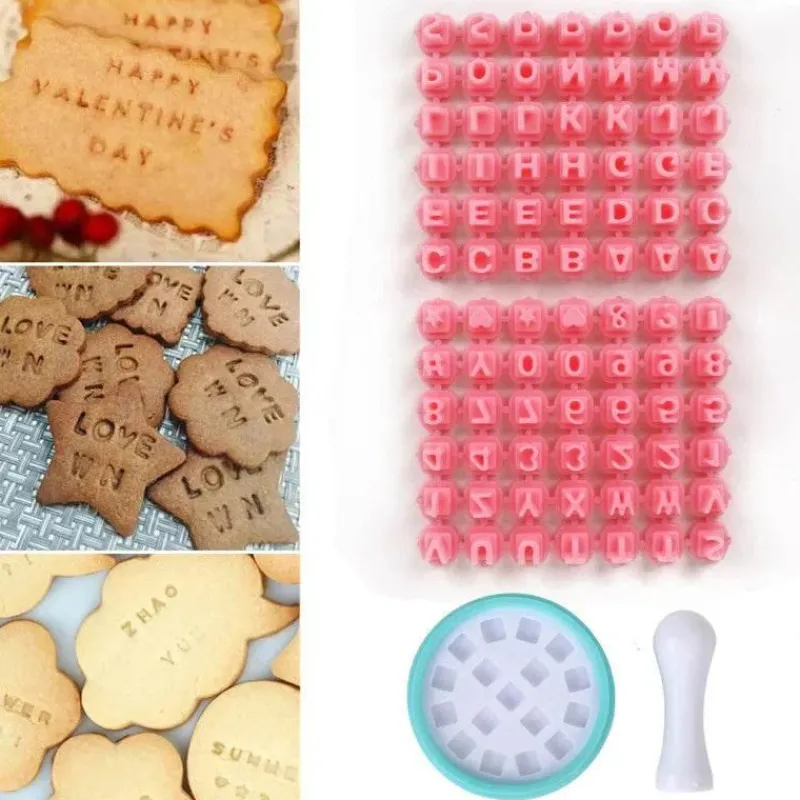 Tom Küche & Esszimmer-Alphabet-Plätzchen-Stempel-Set, lustige Backformen für kreative Dekoration
