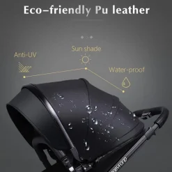 Kinder The Decor Haven Kinderwagen & Zubehör-Aluminium 3-in-1 Kinderwagen - Modernes, stilvolles Design