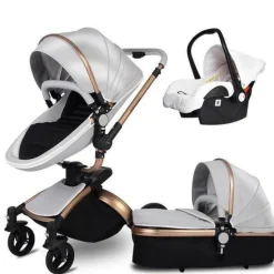 Kinder The Decor Haven Kinderwagen & Zubehör-Aluminium 3-in-1 Kinderwagen - Modernes, stilvolles Design