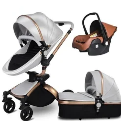 Kinder The Decor Haven Kinderwagen & Zubehör-Aluminium 3-in-1 Kinderwagen - Modernes, stilvolles Design