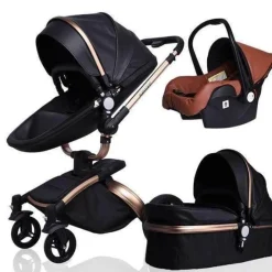 Kinder The Decor Haven Kinderwagen & Zubehör-Aluminium 3-in-1 Kinderwagen - Modernes, stilvolles Design