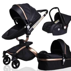 Kinder The Decor Haven Kinderwagen & Zubehör-Aluminium 3-in-1 Kinderwagen - Modernes, stilvolles Design