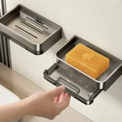 Aqua Essence Badezimmer-Aluminum Soap Holder - Durable Bathroom Organizer