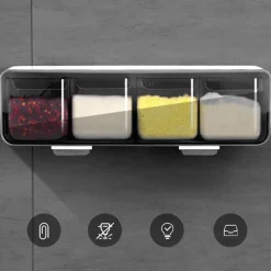 The Culinary Kit Küche & Esszimmer-An der Wand montiertes Gewürzregal – Organizer und Aufbewahrungslösung für Gewürzgläser