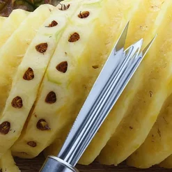 Tom Küche & Esszimmer-Ananasschälmesser – V-förmiges Edelstahlwerkzeug