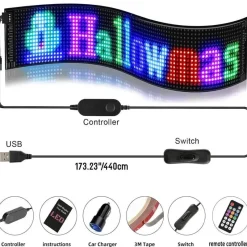 Wild u0026 Free Gear Autozubehör|Automobilindustrie-Anpassbares LED-Bluetooth-Autoschild - Fun Ride Display