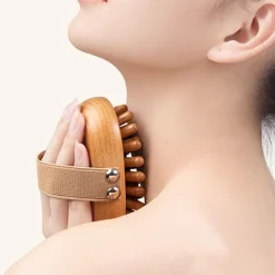 Tranquil Touch Massageprodukte|Gesundheits-Gadgets-Anti-Cellulite- und Kopfhautmassagebürste aus Holz, beruhigender Spa-Kamm