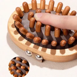 Tranquil Touch Massageprodukte|Gesundheits-Gadgets-Anti-Cellulite- und Kopfhautmassagebürste aus Holz, beruhigender Spa-Kamm