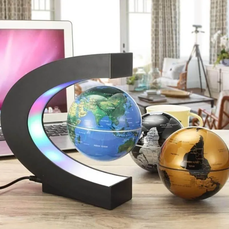 The Gilded Nest Beleuchtung-Antigravity Floating Globe LED Lampe - Einzigartiges Wohndekor