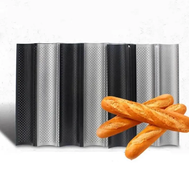 Tom Küche & Esszimmer-Antihaft-Baguetteform - 4-Rillen-Backblech