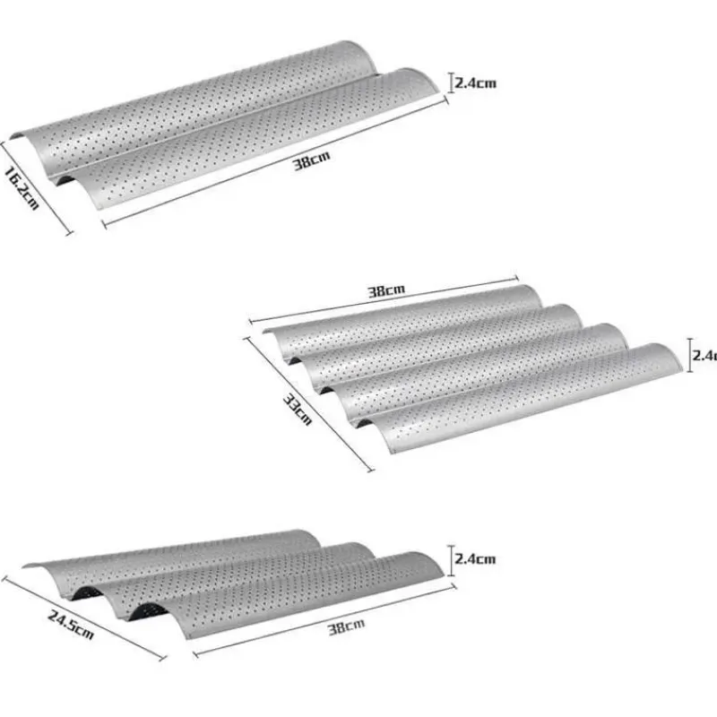 Tom Küche & Esszimmer-Antihaft-Baguetteform - 4-Rillen-Backblech