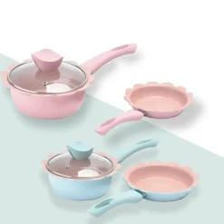 Elegance at the Table Küche & Esszimmer-Antihaftbeschichteter Babynahrungstopf – 16 cm großer Kochtopf aus Maifan-Stein