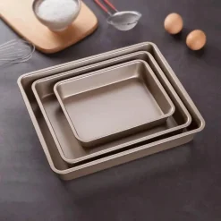 Tom Küche & Esszimmer-Antihaftbeschichtetes Kuchenbackblech aus Karbonstahl, langlebiges Backgeschirr für perfekte Brotformen