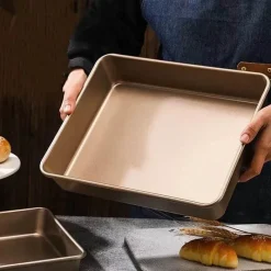 Tom Küche & Esszimmer-Antihaftbeschichtetes Kuchenbackblech aus Karbonstahl, langlebiges Backgeschirr für perfekte Brotformen