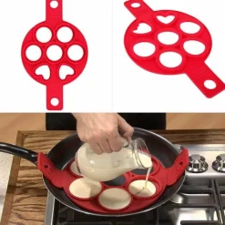 The Decor Haven Küche & Esszimmer-Antihaftbeschichtetes Pfannkuchen-Eier-Maker-Gerät – Einfaches Frühstückskochgeschirr