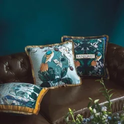 Cozy Cushions Bettzeug-Antiker Samtkissenbezug - Chinesisches Regenwald-Kunstdekor