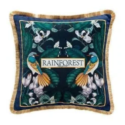 Cozy Cushions Bettzeug-Antiker Samtkissenbezug - Chinesisches Regenwald-Kunstdekor