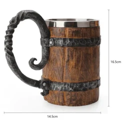 Cup Couture Küche & Esszimmer-Antiker Totenkopf Edelstahlbecher - Gothic Trinkgeschirr