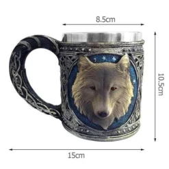 Cup Couture Küche & Esszimmer-Antiker Totenkopf Edelstahlbecher - Gothic Trinkgeschirr