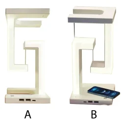 The Decor Haven Gadgets Für Zuhause|Beleuchtung-Anti-Schwerkraft-Nachtlampe mit kabelloser Aufladung – Modernes Wohndekor