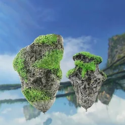 Willow u0026 Whim Haustierzubehör-Aquarium-Dekor – Thema „Fliegende Felsen, Meer, Berge“