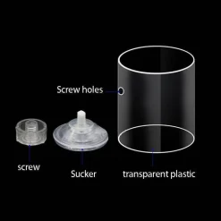 Furry Haven Haustierzubehör|Reinigungswerkzeuge Für Haustiere-Aquarium-Fischfutterspender - Transparentes Saugwerkzeug