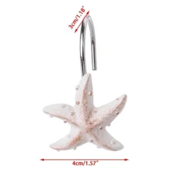 Aqua Essence Badezimmer-Archipelago Shower Curtain Hooks - Decorative Bathroom Accessories