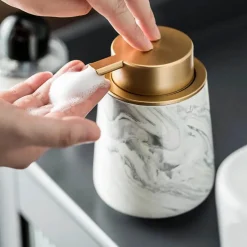 Aqua Essence Badezimmer-Areca Ceramic Soap Dispenser - Stylish Bathroom Accessory