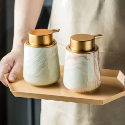 Aqua Essence Badezimmer-Areca Ceramic Soap Dispenser - Stylish Bathroom Accessory