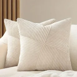 The Finishing Touch Wohndeko-Arlo Kissenbezug – gemütlicher, gerippter, dekorativer Kissenbezug