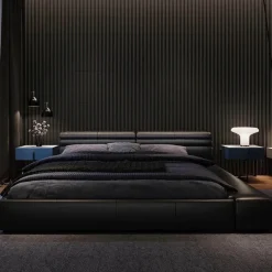 The Lounge Loft Möbel-Arnuad Bett – Modernes gepolstertes Plattformbett