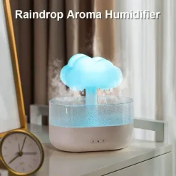 Bright Accents Beleuchtung-Aromatherapie-Luftbefeuchter – Diffusor für ätherische Öle „Raindrop“