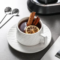 Feast Essentials Küche & Esszimmer-Asahi Cliff Ridge Tasse – Robuste Kaffeetasse aus Keramik