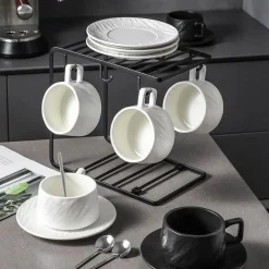 Feast Essentials Küche & Esszimmer-Asahi Cliff Ridge Tasse – Robuste Kaffeetasse aus Keramik