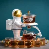 Brew Bliss Küche & Esszimmer-Astronaut Aroma Automatische Teekanne – Teekanne mit Sieb für Weltraumliebhaber