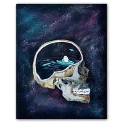 Willow u0026 Whim Wohndeko-Astronauten-Leinwandbild – Wanddekoration mit Weltraummotiv