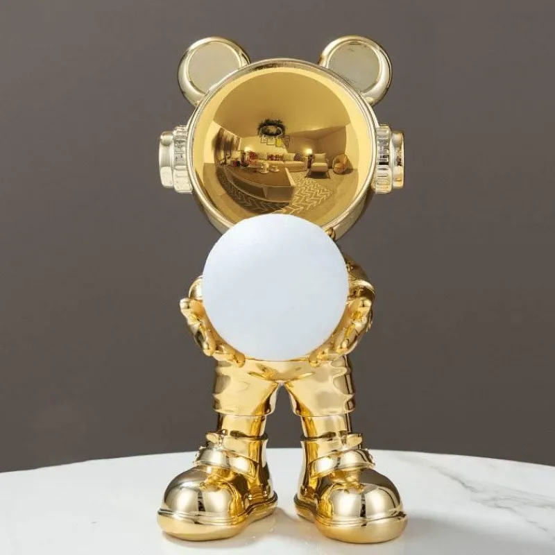 The Light Loft Beleuchtung-Astronauten-Mond-Tischlampe – Nachtlicht mit Weltraummotiv