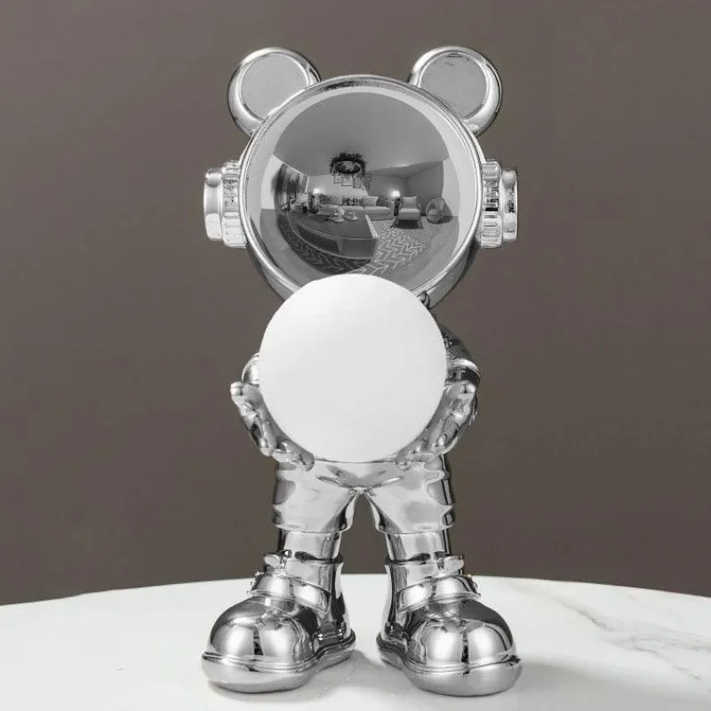 The Light Loft Beleuchtung-Astronauten-Mond-Tischlampe – Nachtlicht mit Weltraummotiv