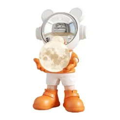 The Light Loft Beleuchtung-Astronauten-Mond-Tischlampe – Nachtlicht mit Weltraummotiv