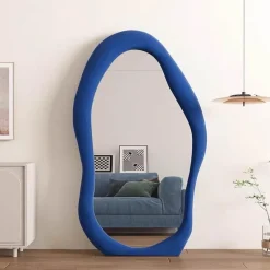 Timeless Touch Wohndeko-Asymmetrischer Wellenspiegel – kurviger dekorativer Wandakzent