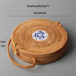 Feast u0026 Flair Küche & Esszimmer-Aufbewahrungsbox aus Rattan – dekorativer Küchen-Organizerkorb mit Deckel