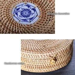 Feast u0026 Flair Küche & Esszimmer-Aufbewahrungsbox aus Rattan – dekorativer Küchen-Organizerkorb mit Deckel