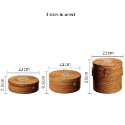 Feast u0026 Flair Küche & Esszimmer-Aufbewahrungsbox aus Rattan – dekorativer Küchen-Organizerkorb mit Deckel