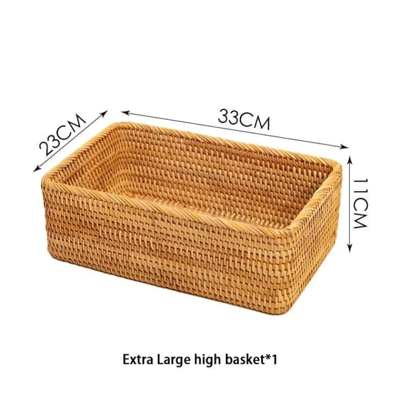 Feast u0026 Flair Küche & Esszimmer-Aufbewahrungsbox aus Rattan – Vielseitiger Korb-Organizer für Zuhause und den Kleiderschrank