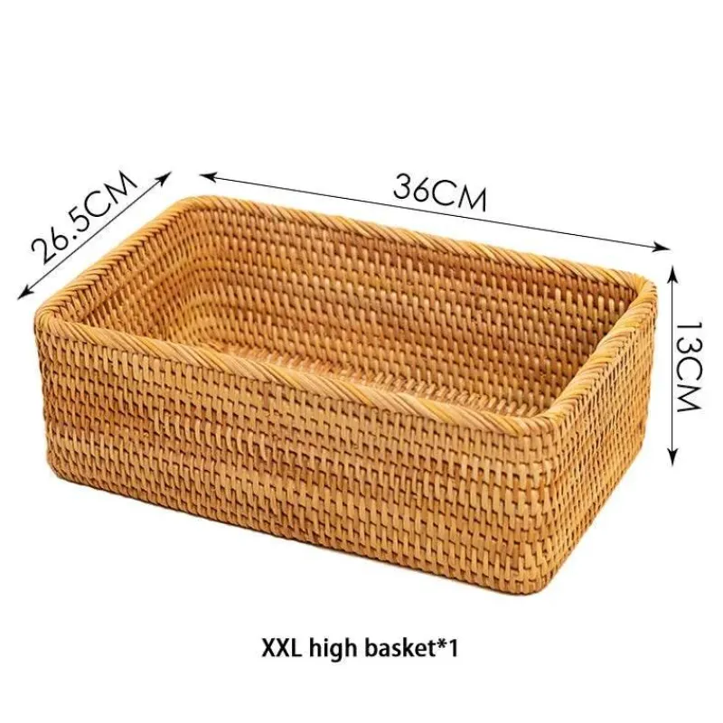 Feast u0026 Flair Küche & Esszimmer-Aufbewahrungsbox aus Rattan – Vielseitiger Korb-Organizer für Zuhause und den Kleiderschrank