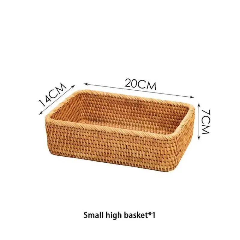 Feast u0026 Flair Küche & Esszimmer-Aufbewahrungsbox aus Rattan – Vielseitiger Korb-Organizer für Zuhause und den Kleiderschrank