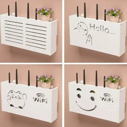 Tom Küche & Esszimmer-Aufbewahrungsbox für WLAN-Router und TV-Set-Top-Box-Rack, Power Organizer